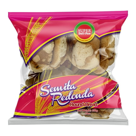 De Mi Pais Semita Redonda 550g / Super Deli Pan Sweet Round Bread 19oz 10-PACK