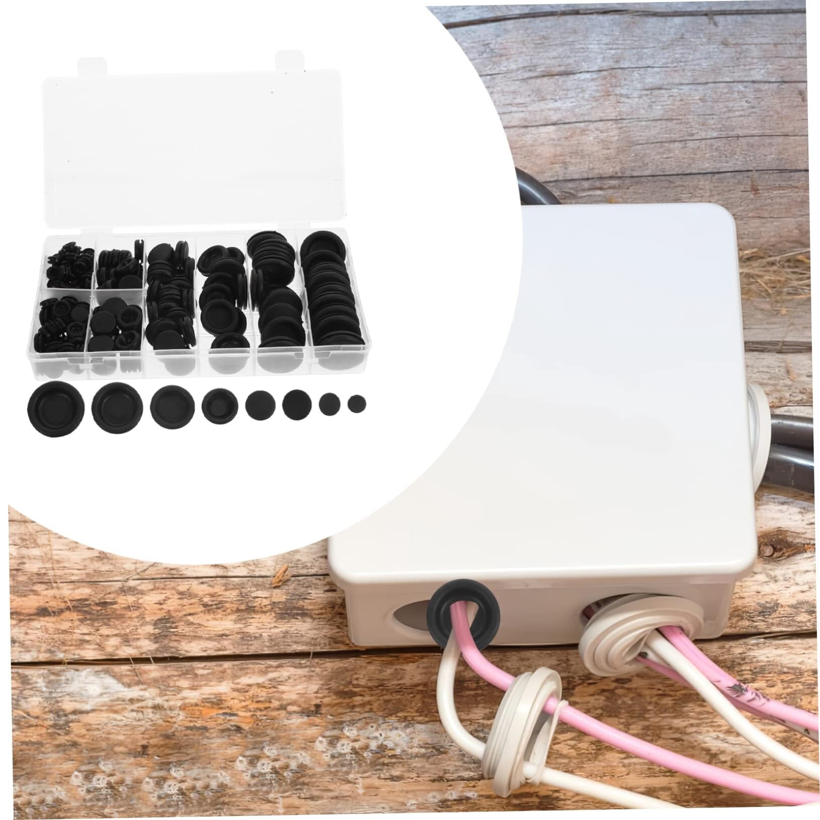 510 Pcs Guard Coil Rubber Grommets Hole Plugs Firewall Hole Rubber Grommets Automotive for Electrical Appliance Sealing Gasket Washer Wire Gasket Wiring Hole
