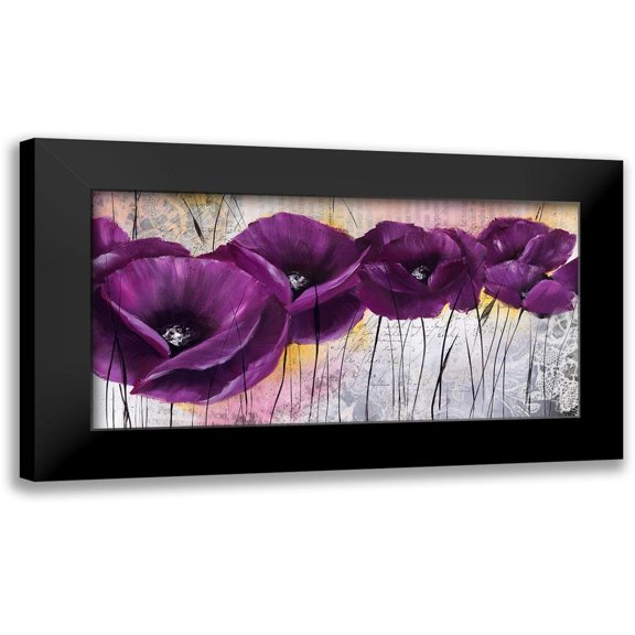 Zacher-Finet, Isabelle 14x9 Black Modern Framed Museum Art Print Titled - Pavot violet I