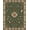 Green Brown Ivory, Pattern 2, variant on Design&I 4'x6' Washable Area Rug Moody Whimsical Bird Botanical Vintage Scroll Foliage Border for Dorm Room, Living Apartment, Flatweave Daily Traffic Ready