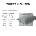 thumbnail image 6 of Intelligent Design King/Cal King Comforter Set with Decor Pillow Metallic Geometric 5Pcs Gray/Silver, 6 of 8