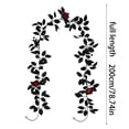 thumbnail image 2 of 79-Inch Halloween Black Leaf Red Rose Vine, Dark Gothic Classic Red Black Contrast, Bendable Spooky Party Wrapping Decor for Home (与11相同), 2 of 8