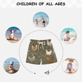 thumbnail image 6 of Kids' Beach Pants Comfortable Swim Trunks Chickens with Wildflowers and Grasses Shorts for Pool Vacation and Lounge Wear Small, 6 of 8