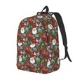 thumbnail image 1 of Vsdgher Merry Christmas Print Canvas Backpack Travel Rucksack Unisex Knapsack 15.7/17.7Inch Laptop Backpack for Work,College-Medium, 1 of 5