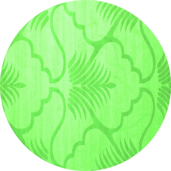 Ahgly Company Indoor Round Persian Green Traditional Area Rugs, 4' Round