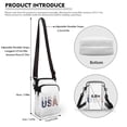 thumbnail image 6 of HELLHERO Women Adjustable Shoulder Strap Sling Bag Men, Women Pear Pattern Polyester Outdoor Travel Daily Use 4.33x1.97x7.09 Double Zipper, 6 of 7