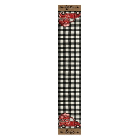 

JPLZi Valentine s Day Home Party Decor Table Runner Vintage Kitchen Table Decor Table Runner