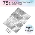 thumbnail image 2 of Bobby Pins Black 75 Count Hair Accessories For Women With Case, 2 of 6