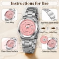 thumbnail image 5 of SKMEI Watches for Women Luxury Dress Analog Quartz Women Wristwatch Waterproof Date Stainless Steel Ladies Watch, 5 of 9