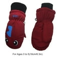 thumbnail image 2 of Advancent 3 pares de manoplas para niños, invierno, impermeables, cálidos, accesorios fáciles de combinar, cómodos dibujos animados impresos Suministros térmicos rojo S, 2 of 6