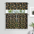 thumbnail image 2 of Fall Kitchen Curtains 36 Inch Short - 3 Panel Set, Autumn Harvest Print, Rod Pocket Window Treatment for Thanksgiving, Farmhouse, Cafe, Living Room - Machine Washable, 2 of 6