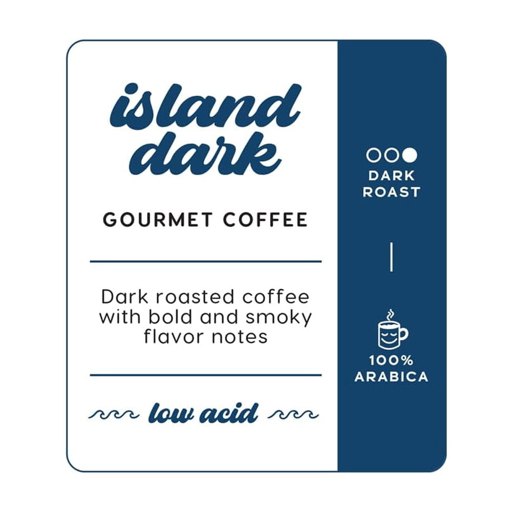 Manatee Gourmet Coffee Single Pods for Keurig K-Cup Brewers, Dark Roast, Island Dark, 72 Count