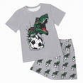 thumbnail image 4 of HCNTES Toddler Boys Shirts Set Dinosaur Print Casual T-Shirt Shorts Set Boys Outfits Set, 4 of 5