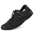 thumbnail image 1 of Wrapped Toe Hollow Leather Sandals For Men Hiking Shoes For Summer/beach, 1 of 5