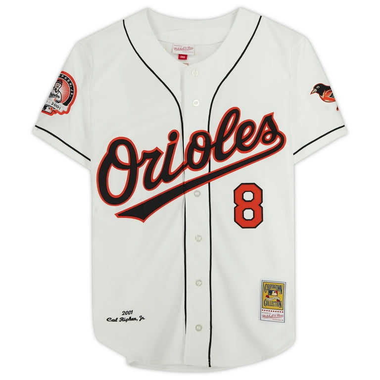 Cal Ripken Jr Baltimore Orioles Autographed White 2001 Mitchell & Ness  Authentic Jersey with 2007 Hall of Fame 