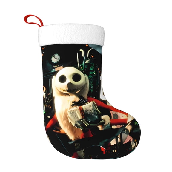 Sigee The Nightmare Before Christmas Ak for Christmas Stocking Stocking for Kids, Holiday and Family Stocking for Fireplace or Party Decoration