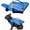 Blue, variant on Reflective Angel Wing Dog Life Jacket with Chin Float Vest for Swimming | Head Support Bulldog Frenchie Small High‑buoyancy Quick‑rescue Handle Breathable Mesh Reflective Strips(Pink,L)