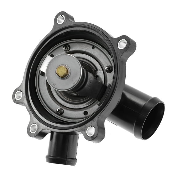 Engine Coolant Thermostat Housing Assembly for Volkswagen Touareg 079121115BA Plastic Metal Black