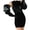 PU black, variant on Extra Long 85CM PU Leather Black Bubble Sleeve Gloves Unisex Party Evening Wear Fashion Accessories