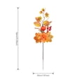 thumbnail image 4 of Artificial Fall Floral Pick, Sunflower Stem with Mini White Pumpkin Maple Leaves Berries, Flexible Wired Autumn Sprig for Vase Table Thanksgiving Halloween Christmas Home Decor, 4 of 6
