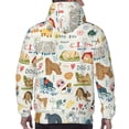thumbnail image 7 of Uemuo Dogs Funny Pets Pattern Men's Hoodie - Casual Pullover Hoodie with Kangaroo Pocket, Stylish Hooded Sweatshirt for Everyday Wear-X-Large, 7 of 7
