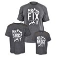 thumbnail image 1 of Unique Baby Fathers Day Daddy and Me Shirts Mr Fix It (Adult XXL, Grey), 1 of 5