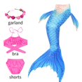 thumbnail image 4 of Traje de baño de fantasía para niña, disfraz de sirena para Cosplay, regalo de fiesta para niños, cola de sirena para nadar, sin Monofin, 4 of 5