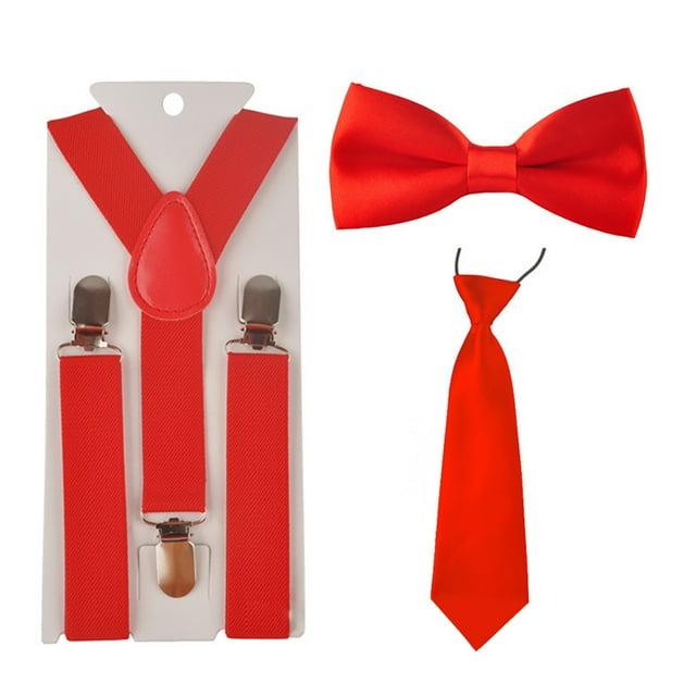Enfants Bretelles Noeud Papillon: Mignon 3PCS Noeud Papillon Y Forme Bretelles Formelle Cravate