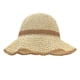 thumbnail image 1 of Sombreros de mujer Sombrero de hierba Transpirable Playa Hueco Tejido de raso Bufanda de señora, 1 of 1