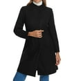 thumbnail image 2 of Abrigo de cuello alto INSPIRE CHIC para mujer, abrigo de invierno de manga larga L Negro, 2 of 6
