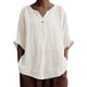 thumbnail image 3 of Tops para mujer, manga 3/4, camisetas gráficas para salir, camisetas sexys de gran tamaño, blusas casuales de verano, camisas campesinas, túnica de graduación, 3 of 4