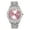 SILVER-PINK DATE WINDOW, variant on Women's 44mm Solitaire Bezel Watch - Bling-ed Out Adjustable Band - 14k Gold Tone Finish with Ravishing Crystals - Simulated Diamond Watch with Roman Dial