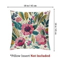 thumbnail image 4 of nygtbtfer Summer Flower Throw Pillow Covers  Watercolor Peony Pillowcase Hot Pink Floras With Green Leaves Girly Decorative Square  Cushion Cover Set Of 2 For Home Garden Outdoor Bed Decorations White, 4 of 7