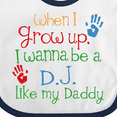 thumbnail image 4 of Inktastic DJ Like Daddy Boys or Girls Baby Bib, 4 of 4