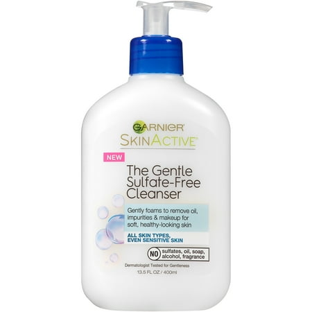 Garnier SkinActive The Gentle Sulfate-Free Cleanser 13.5 fl. oz. (Best Cleanser For Dry Sensitive Acne Prone Skin)