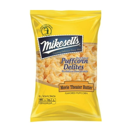 Mike Sells Movie Theater Butter Puffcorn Popcorns Delites, 11oz