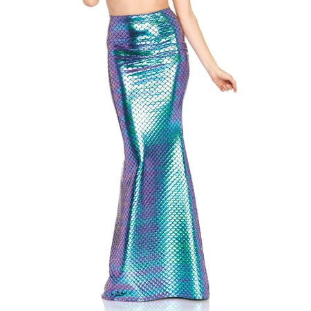 Leg Avenue Mermaid Tail Scale Women's Fancy-Dress Costume with Iridescent Finish for Adults, Size M
