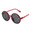 thumbnail image 1 of Kmbangi Lunettes de Soleil pour Enfants avec Lettres Rondes Imprimées, Transparentes et Résistantes à l'Usure, 1 of 1