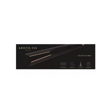 Kristin Ess Hair 3-In-One Ceramic Flat Iron Hair Straightener for Straightening, Waving   Curling, Dual Voltage, Auto Shut-Off
