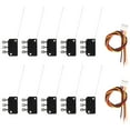 thumbnail image 1 of Domqga Microswitch, 10pcs Normalement Ouvert Micro Switch Longue Broche pour Interrupteurs Électroniques Boutons de Console de Jeu, Microswitch Longue Broche, 1 of 11