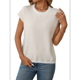 thumbnail image 1 of Camisetas de Mujer Elegantes, Informales, de Corta, con Bloques de Color, A Rayas y Cuello Redondo, Color Albaricoque L, 1 of 10