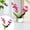 Purple, variant on BinKFF Artificial Flowers Mini Potted Fake Plants Artificial Plastic Artificial Orchid Flowers Plants Topiaries for Home Office Desk Farmhouse Room Bathroom Centerpiece Decor