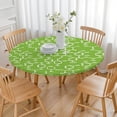 thumbnail image 3 of Math Equations Chemical Structures Green Pattern Round Fitted Tablecloth with Elastic Edge,Dining Table Cover Waterproof,Outdoor Round Tablecloth for Camping,Dining,Indoor and Outdoor, 3 of 7