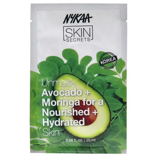 Mascarilla en hoja Skin Secrets - Aguacate y moringa de Nykaa Naturals para mujeres - Mascarilla de 1 pieza