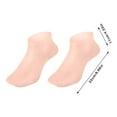 thumbnail image 2 of Moisturizing Exfoliating Silicone Gel Foot Socks for Women Spa Pedicure Soft Beach Protective Heel Care, 2 of 7