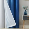 thumbnail image 3 of Junvictex Blackout Curtain Set with White Double Layers Grommet Panels, Blue Ombre Sheers,52"Wx84"L,4pcs, 3 of 7