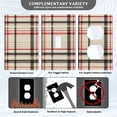 thumbnail image 3 of Yayeee Toggle Light Switch Wall Plate 1-Gang 4.5"x2.7" Home Decorative Outlet Cover, Black Tartan, 3 of 7