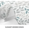 thumbnail image 5 of Spring Grey Teal Leaf Tablecloth 60 x 104 Inch Rectangle, Summer Watercolor Leaves Table Cloth Waterproof Fabric Farmhouse Rustic Decorations for Home Kitchen Dining, 5 of 5