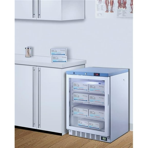 Summit Appliance ACR52G 24 in. Built-in Healthcare Refrigerator - RHD, Gold