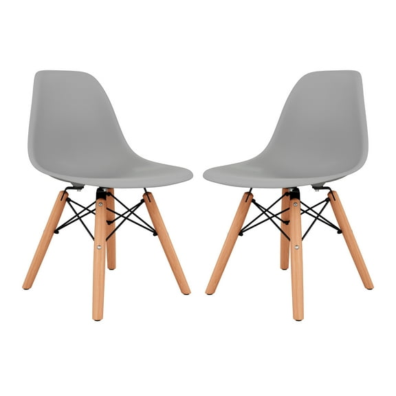 Modholic Eiffel Kids Chair, Gray (Set Of 2)